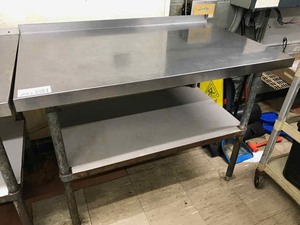 lot 293 image: Stainless Steel Work Table with galvanized undershelf