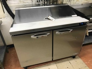 lot 99 image: Blueair Refrigerator Stainless Steel Prep Station with digital display, Model BLPT 48-HC