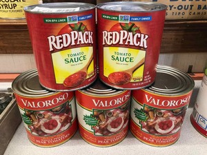 lot 175 image: Tomato Sauce, Peas, Tomatoes