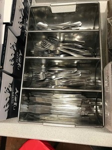 lot 183 image: Flatware and Bin