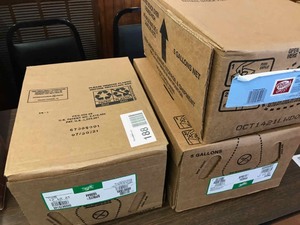 lot 188 image: Soda Syrups  (1) Diet Dr. Pepper, (2) Sprite