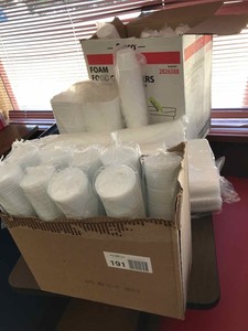 lot 191 image: Foam Food Containers