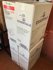 lot 194 image: (4) Boxes Foam Hinged Lid Containers