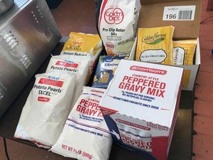 lot 196 image: Assorted Food Products  Instant Beans, Potato Pearls, Batter Mix, Gravy Mix, Au-Jus Mix