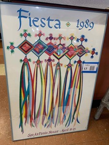lot 17 image: Framed Poster Print  Fiesta 1989   23.27 x 25.5 in