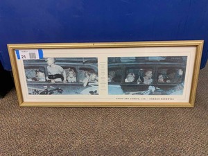 lot 21 image: Framed Print  Going and Coming print by Rockwell