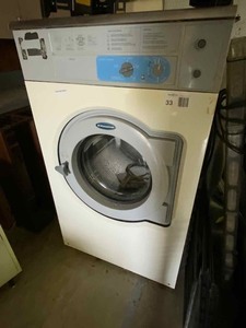 lot 33 image: (4) Non-Working Wascomat Commercial Dryers, (2) Non-Working Vacuumes