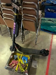 lot 35 image: Toys (2) Laser Tag in boxes, Lyft Scooter (missing control cover)