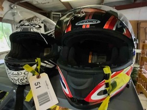 lot 51 image: (2) Helmets (HJC, Sedici)