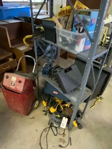 lot 52 image: Asst. Hand Tools, Power Tools (Dewalt, Ryobi, Craftsman)