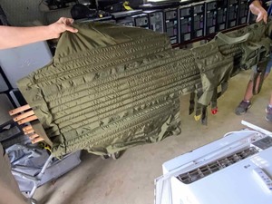 lot 68 image: U.S. Military OD Green Stretcher, collapsible