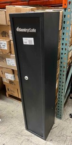 lot 44 image: Metal Cabinet, Sentry Safe (apprx. 56 x 12-12 x 12 inches) (with key)
