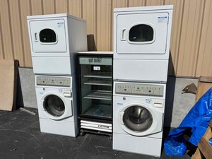 lot 25 image: SalvageScrap Washer & Dryers, True Reach-In Cooler, Maytag Refrigerator