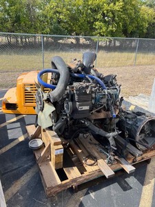 lot 24 image: SalvageScrap Transmissions, International 6.0 motor (partially burned), bus hood