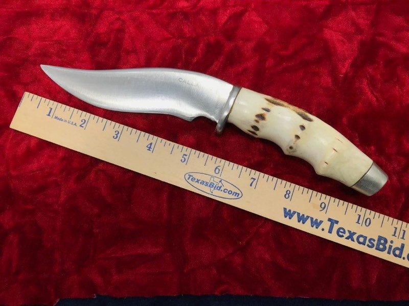 lot 175 image: Knife  Callahan, Marked, Sambar Handle, Finger Grooved