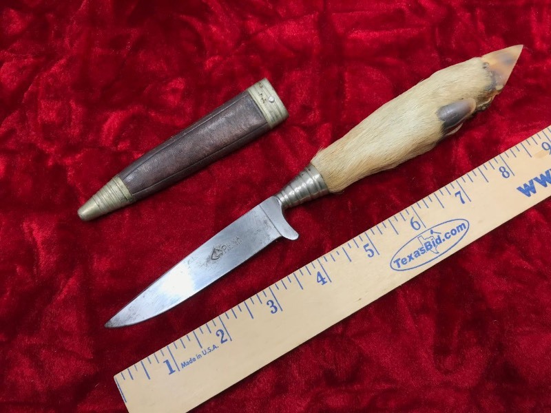 lot 183 image: Knife  Puma Deer Foot, Solingen (pitting) with Sheath