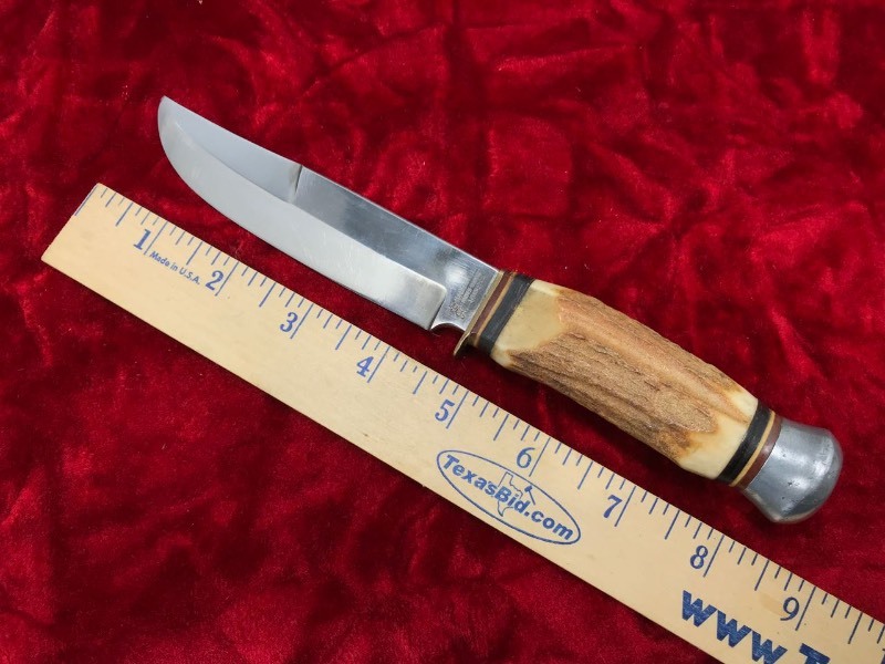 lot 185 image: Knife  Kron Krebs Hunting, Solingen, Stag