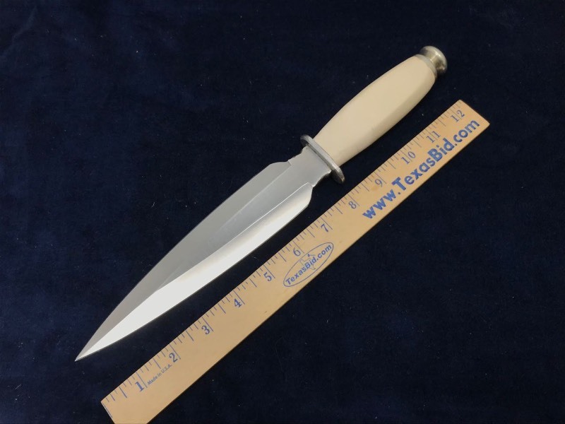 lot 222 image: Knife  Dagger, Micarta Handle, Nickel Silver Fittings