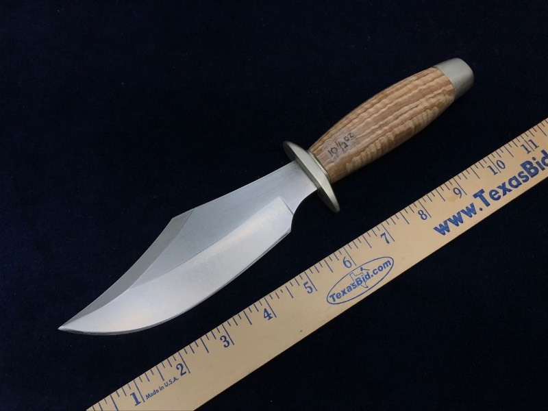 lot 226 image: Knife  Unmarked Camp, Wood Handle, Nickel Fittings