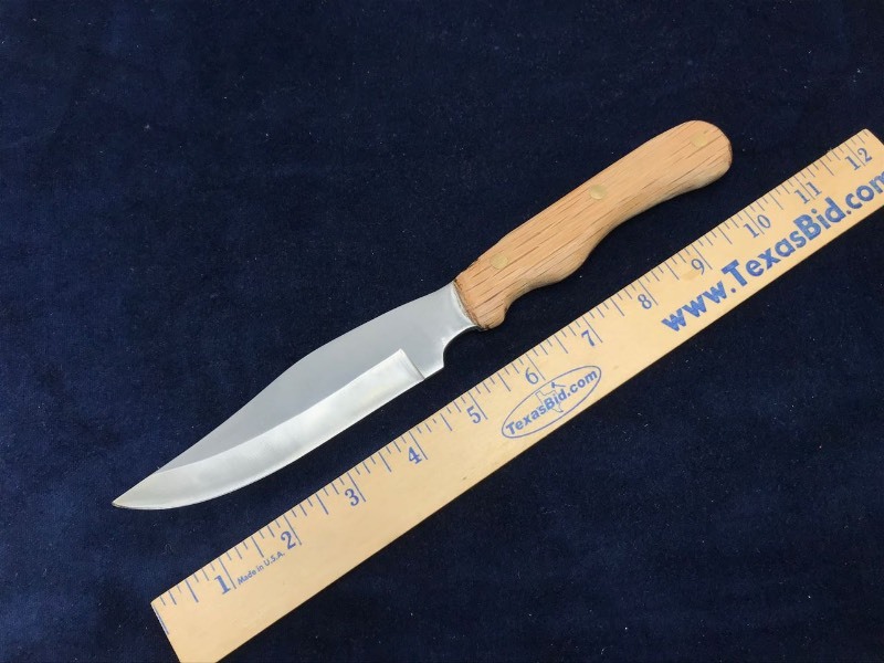 lot 230 image: Knife  Unmarked Camp, Wood Handle