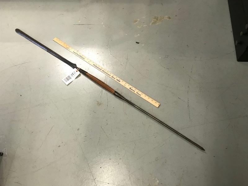 lot 232 image: Knife  African LanceSpear, Forged