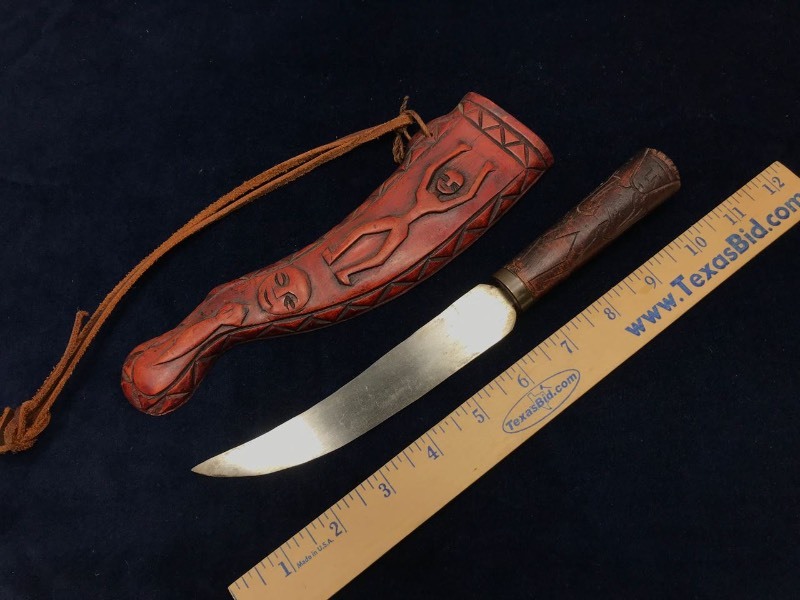 lot 240 image: Knife  Wood Tribal