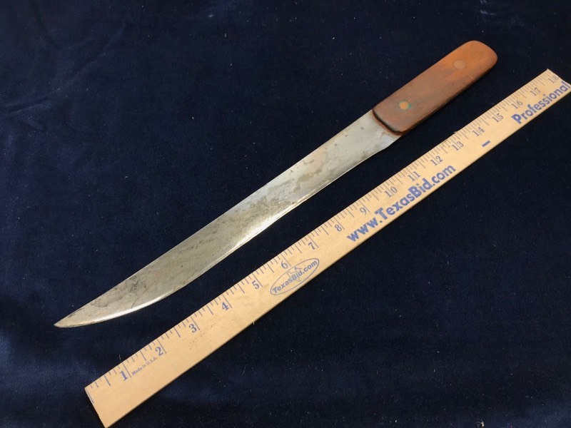 lot 245 image: Knife  Unmarked Butcher Knife