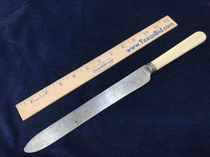 lot 249 image: Knife  Harrison Bros. & Howson Bone Handle, Cutlers to Her Majesty