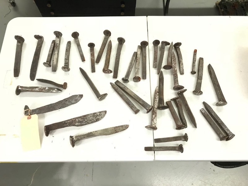 lot 254 image: Railroad Spikes (38 count, asst. sizes)
