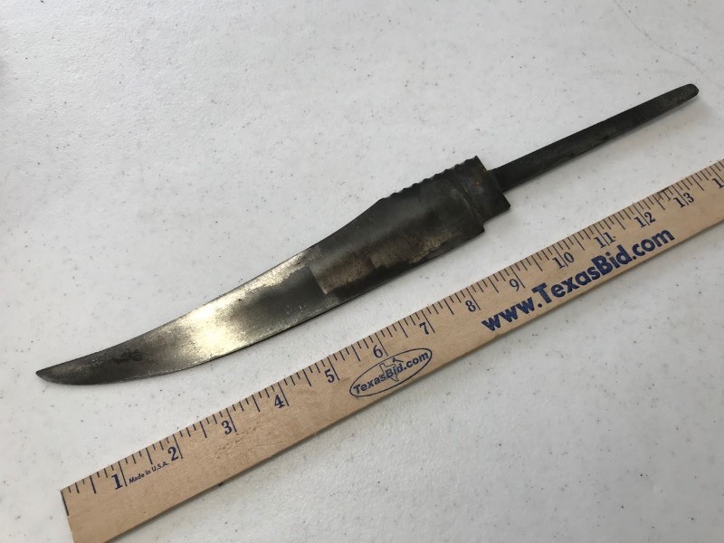 lot 262 image: Forged Half Unfinished Knife Blade, Unsharpened