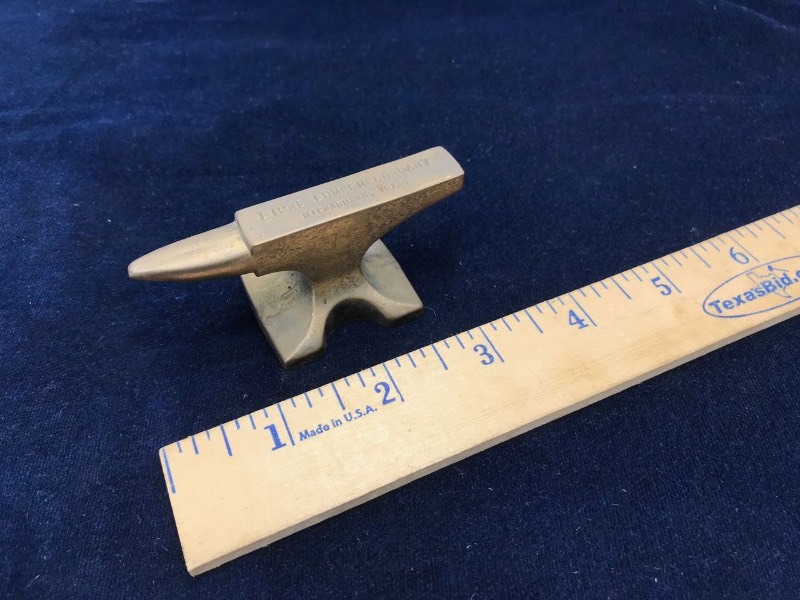 lot 270 image: Brass Anvil, Lipke Lumber Co. Richardson Tx.