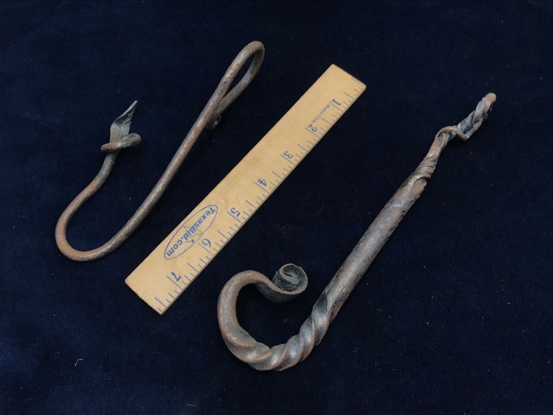 lot 271 image: Forged Iron Hooks (2)