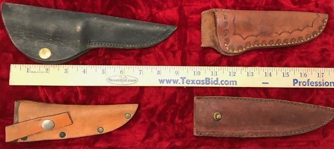 lot 283 image: (4) Sheaths  Unmarked (need cleaning)
