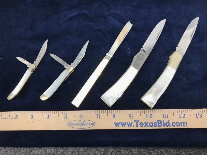lot 289 image: (5 Pc.) Knife Set Taylor Cutlery, Mother Of Pearl