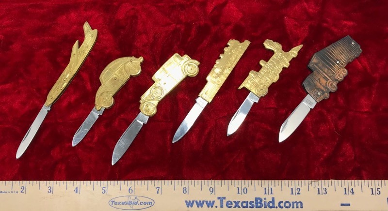 lot 290 image: Asst. Novelty Knives  Transportation Themes