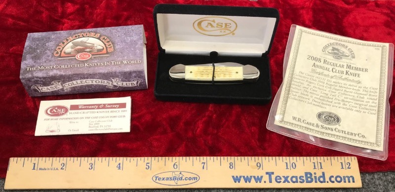 lot 311 image: Case Collectors Club Canoe 62131 #L50 Bone Handle