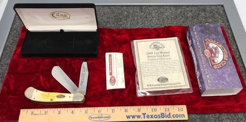 lot 312 image: Case Collectors Club Saddlehorn 2-Blade #L50 Bone Handle