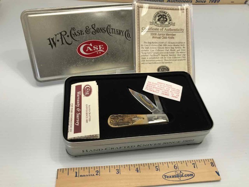 lot 368 image: Case Collectors Club  2006 Annual Knife, Junior Member L50 (USA 52009 12 SS)
