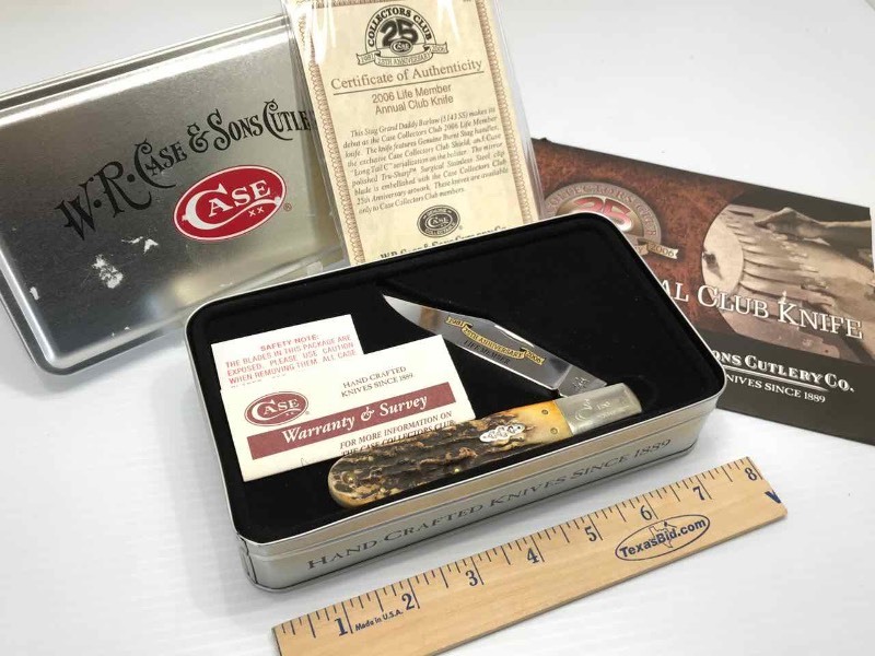 lot 369 image: Case Collectors Club  2006 Life Member, 25th Anniversary (USA 5143 SS)