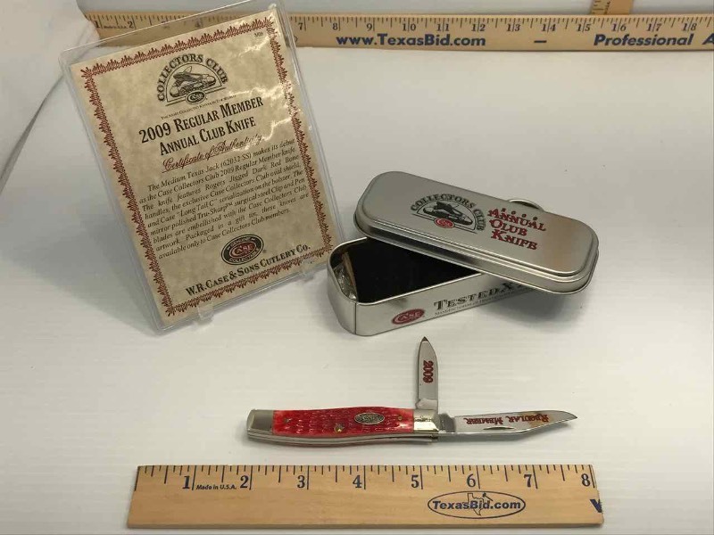 lot 373 image: Case Collectors Club  2009 Regular Member (62032 SS) Jack Texas Red