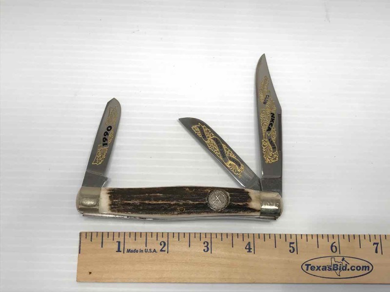 lot 405 image: NKCA Club Knife  1990 Robt Klaas Kissing Crane