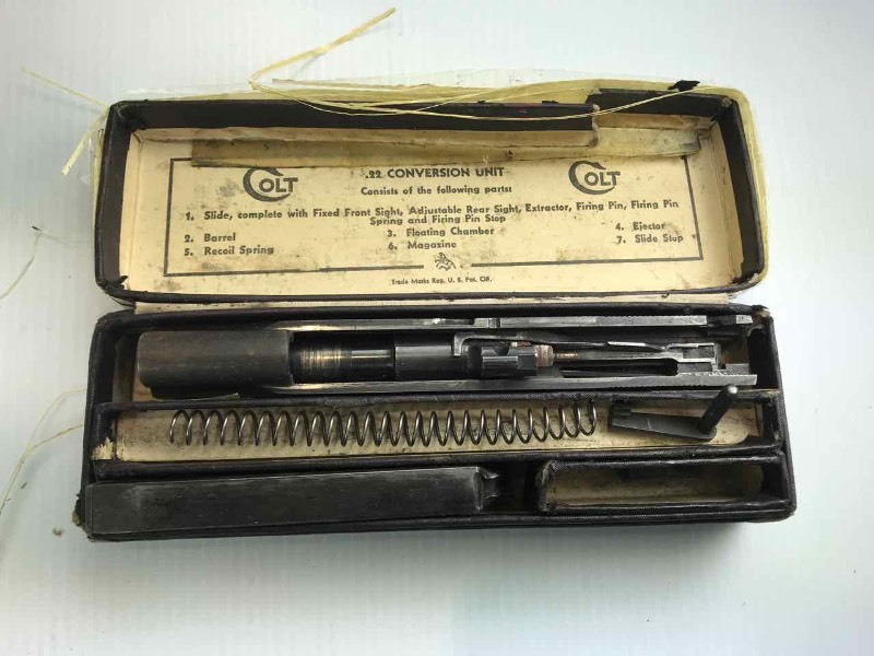 lot 587 image: Colt  .22 Conversion Kit, 1911, with original box.