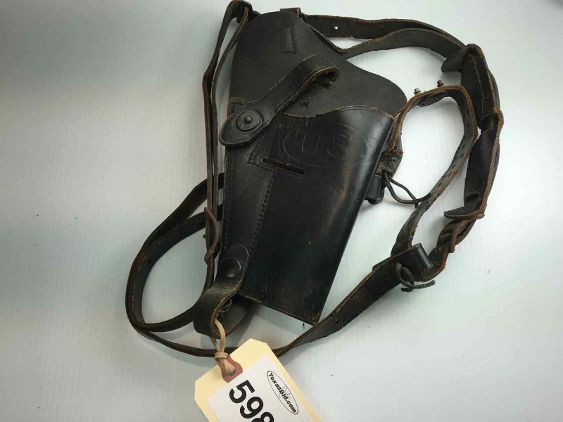 lot 598 image: Bolen Leather 1911 Chest Holster.