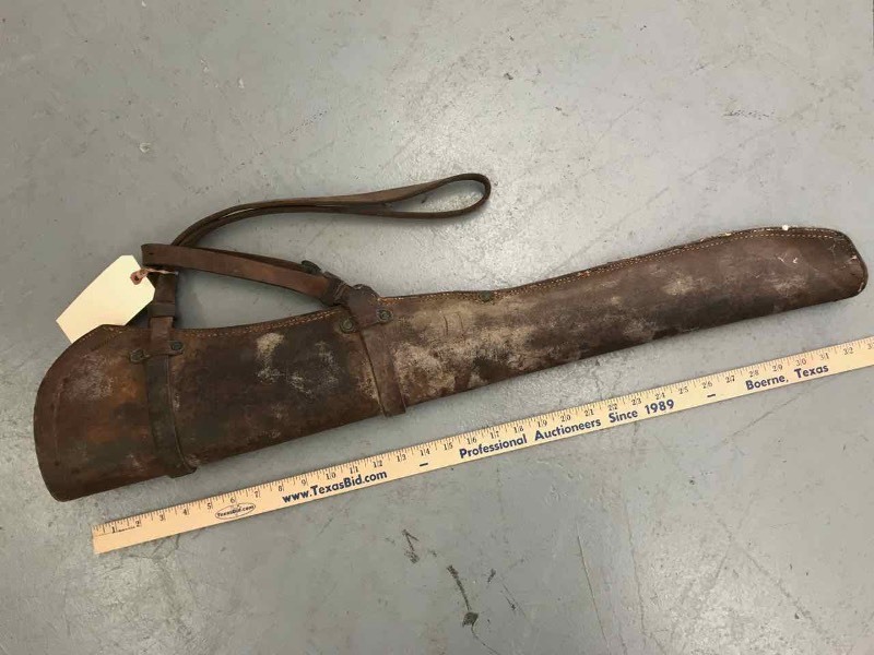 lot 599 image: Leather B. Bros. 1918 Saddle Rifle Scabbard
