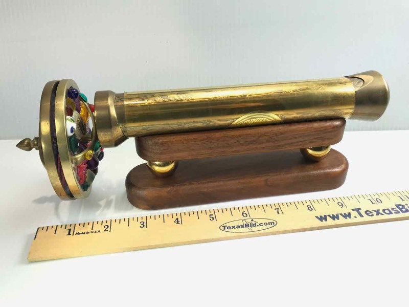 lot 605 image: Kaleidoscope  With Wood Stand