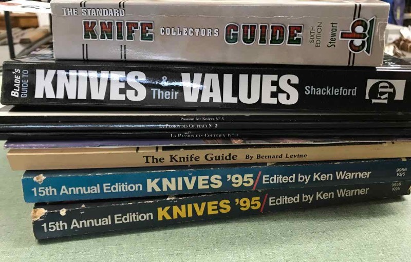 lot 630 image: (9) BooksMagazines  Knife Guides, Values, Etc.