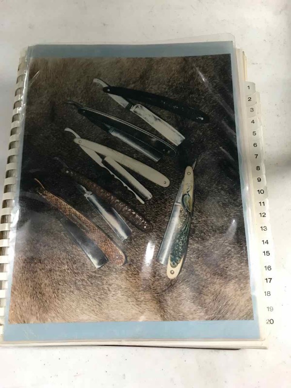lot 638 image: (1) Self Bound Book  Straight Razor Articles