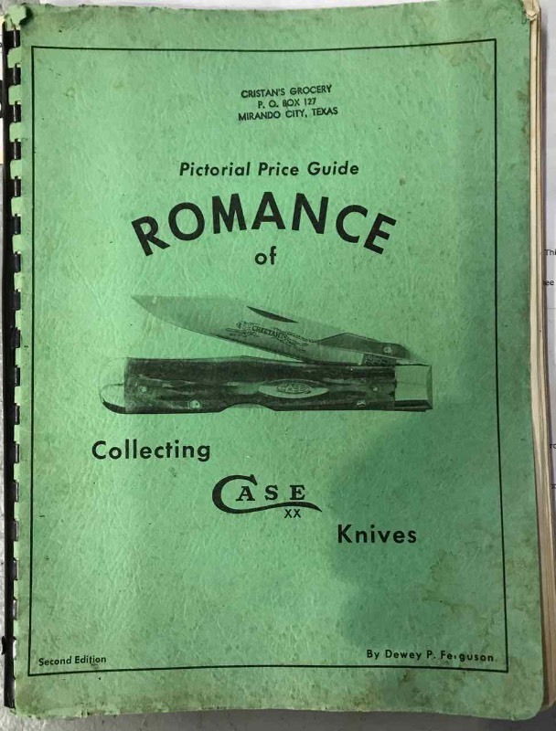 lot 648 image: (1) Pictorial Price Guide Romance of Collecting Case Knives by Dewey P. Ferguson, 1974.