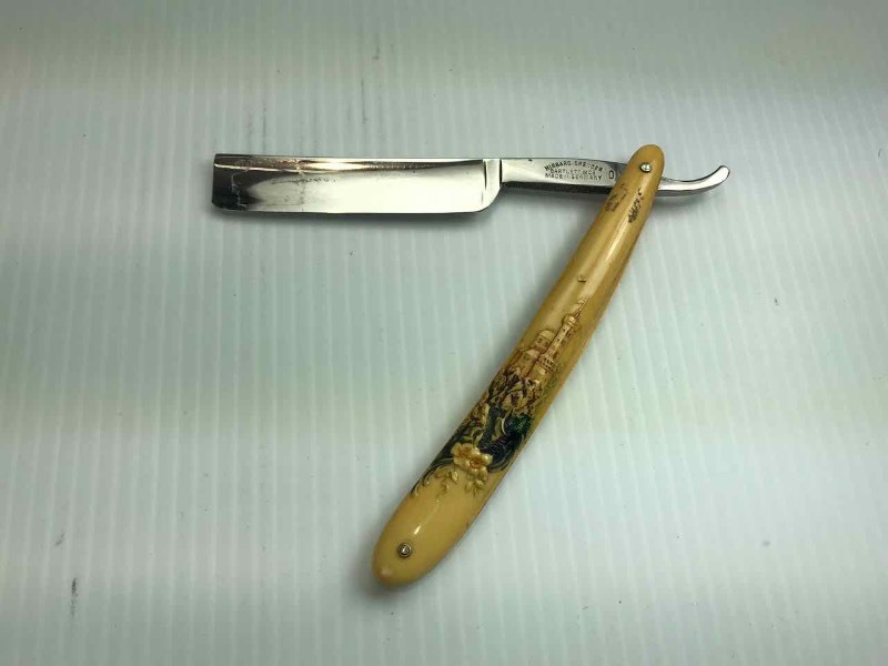 lot 742 image: Straight Razor  Hibbard, Spencer, Bartlett & Co., Made in Germany (castle)