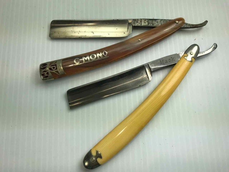 lot 772 image: (2) Straight Razors  C-Mon, Mack